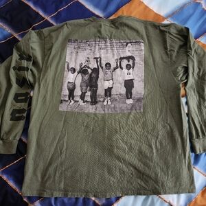 Nas Nasir Long Sleeve Shirt Size Xxl Olive Green